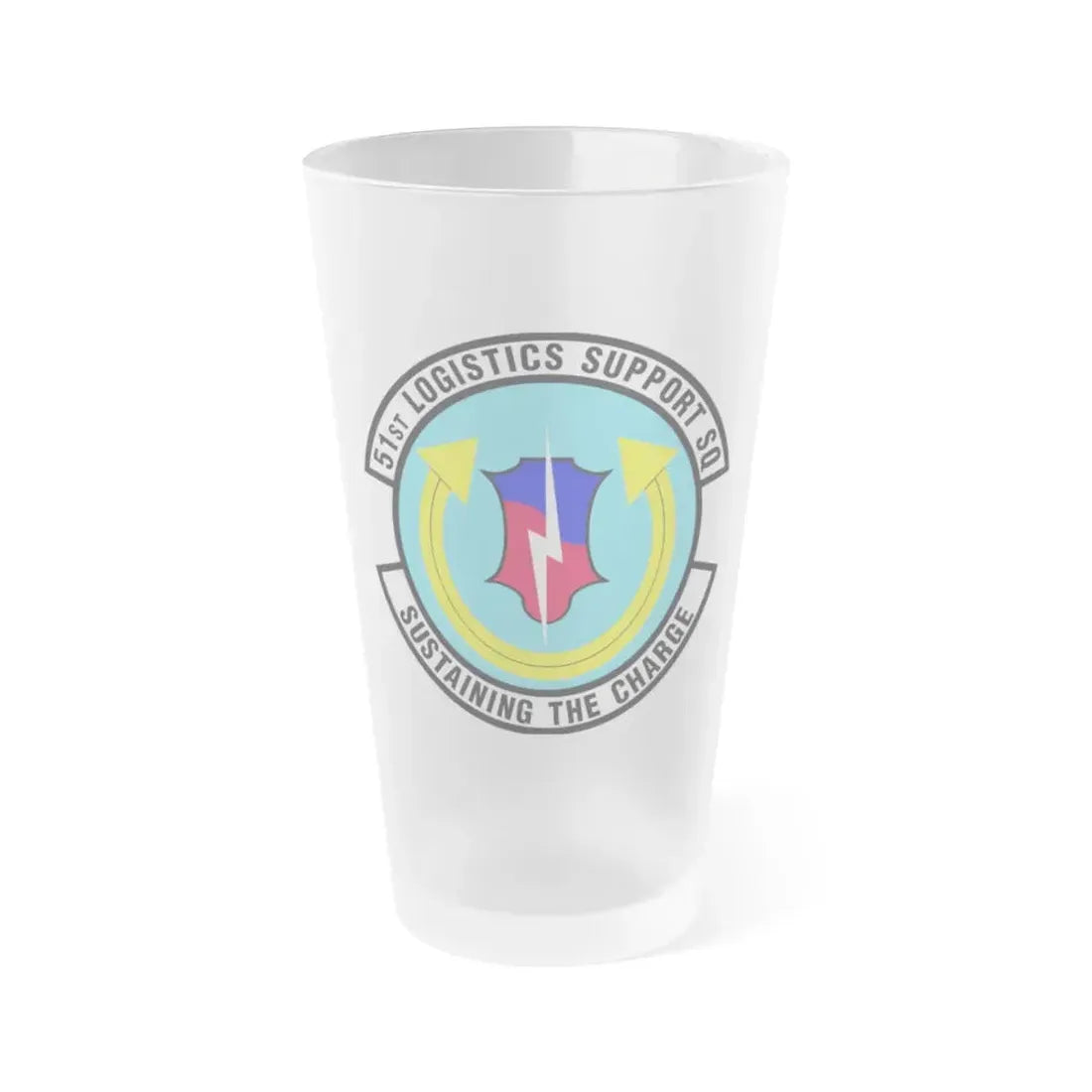 51st Logistics Support Squadron (U.S. Air Force) Frosted Pint Glass 16oz 16oz Frosted - Go Mug Yourself