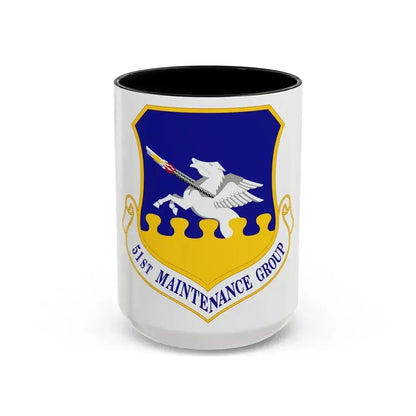 51st Maintenance Group (U.S. Air Force) Accent Coffee Mug 15oz Black - Go Mug Yourself