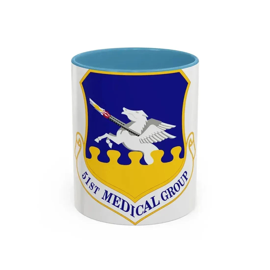 51st Medical Group (U.S. Air Force) Accent Coffee Mug 11oz Light Blue - Go Mug Yourself