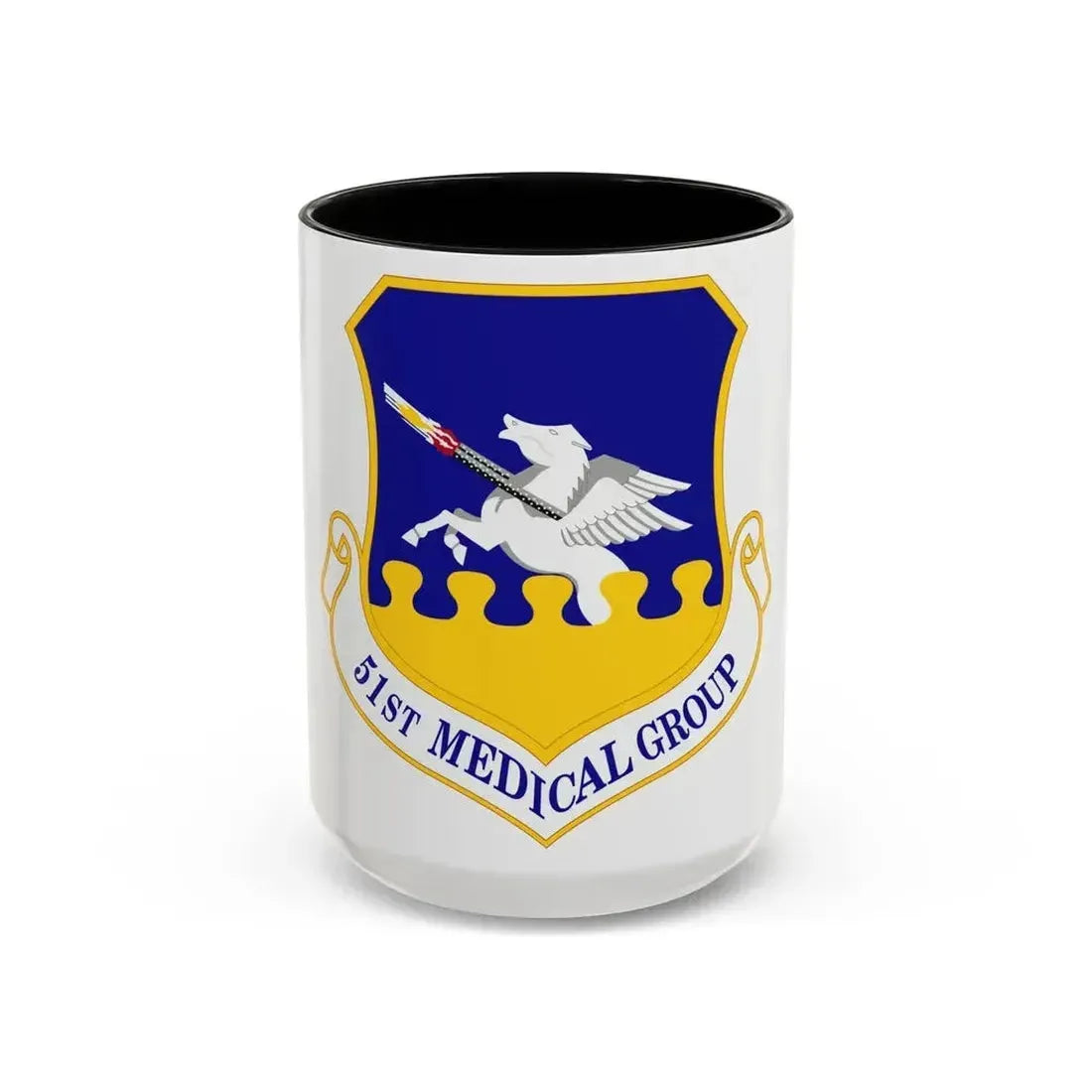 51st Medical Group (U.S. Air Force) Accent Coffee Mug 15oz Black - Go Mug Yourself