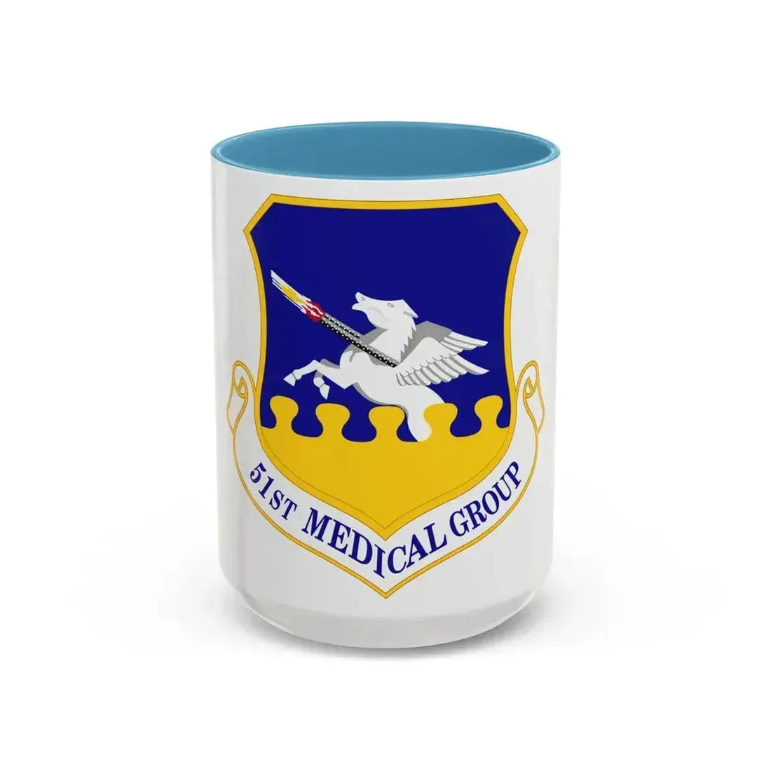 51st Medical Group (U.S. Air Force) Accent Coffee Mug 15oz Light Blue - Go Mug Yourself