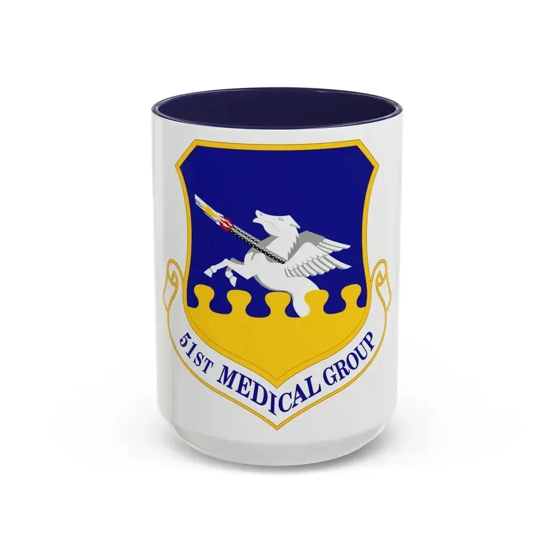 51st Medical Group (U.S. Air Force) Accent Coffee Mug 15oz Navy - Go Mug Yourself