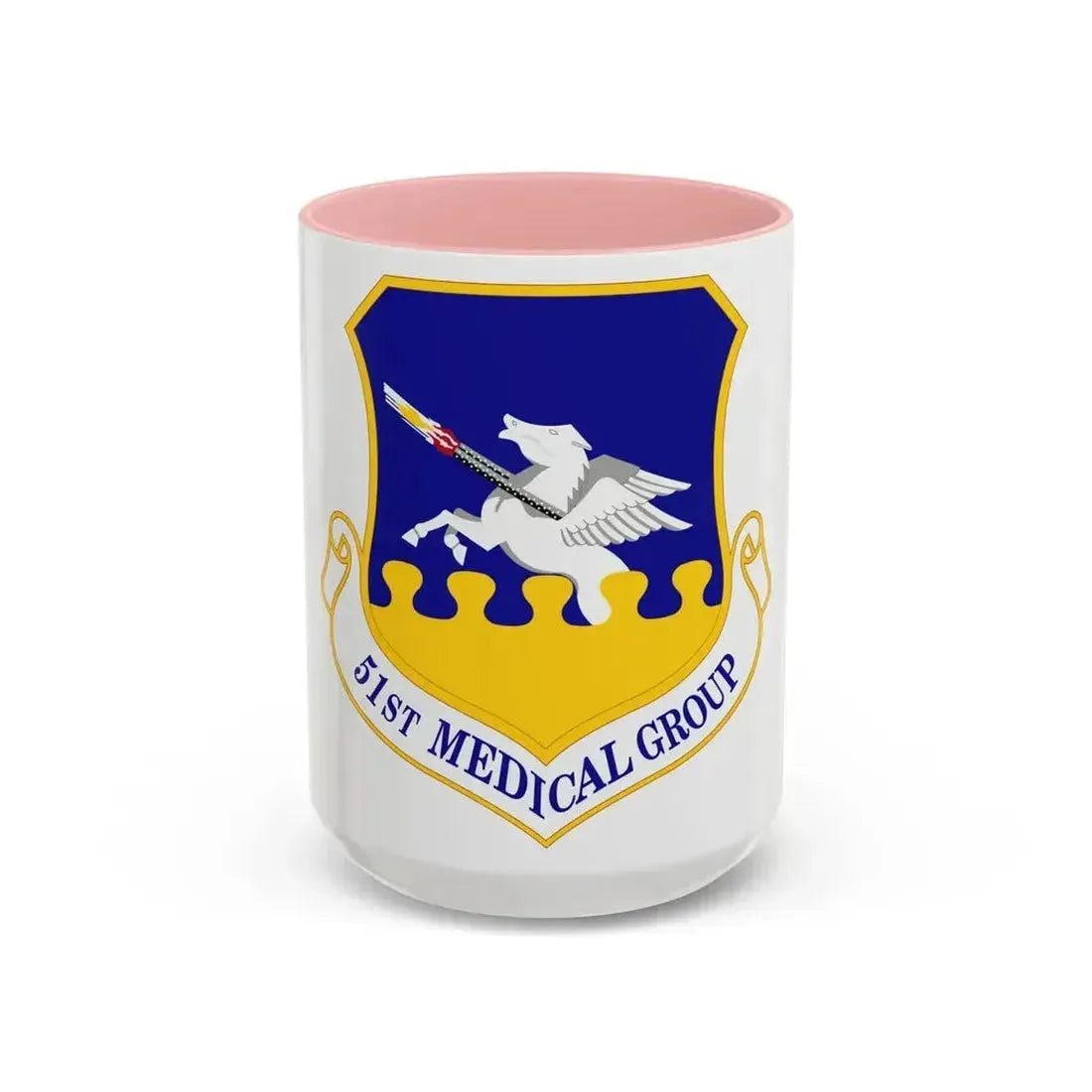 51st Medical Group (U.S. Air Force) Accent Coffee Mug 15oz Pink - Go Mug Yourself
