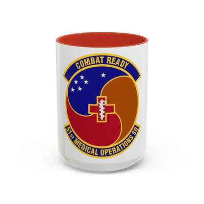 51st Medical Operations Squadron (U.S. Air Force) Accent Coffee Mug 15oz Red - Go Mug Yourself
