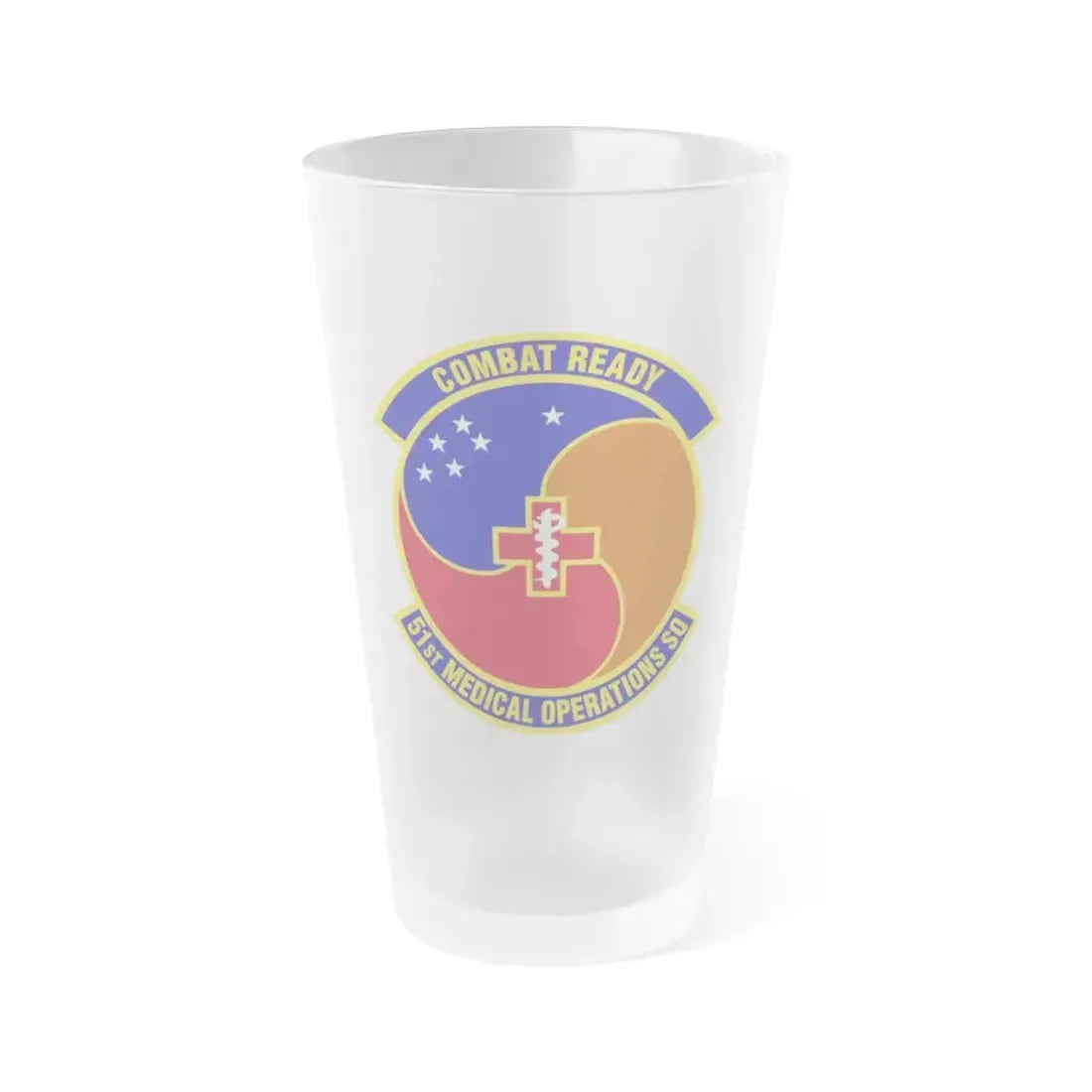 51st Medical Operations Squadron (U.S. Air Force) Frosted Pint Glass 16oz 16oz Frosted - Go Mug Yourself
