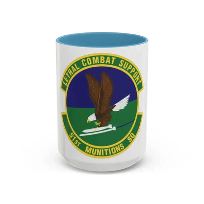 51st Munitions Squadron (U.S. Air Force) Accent Coffee Mug 15oz Light Blue - Go Mug Yourself