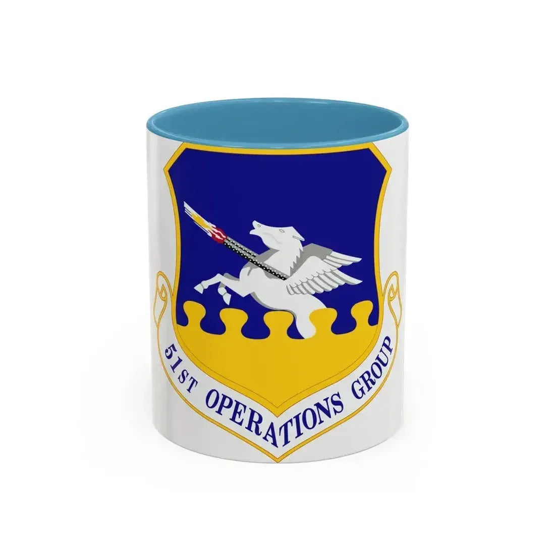 51st Operations Group (U.S. Air Force) Accent Coffee Mug 11oz Light Blue - Go Mug Yourself