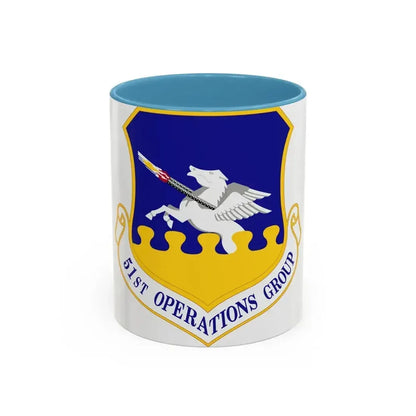 51st Operations Group (U.S. Air Force) Accent Coffee Mug 11oz Light Blue - Go Mug Yourself