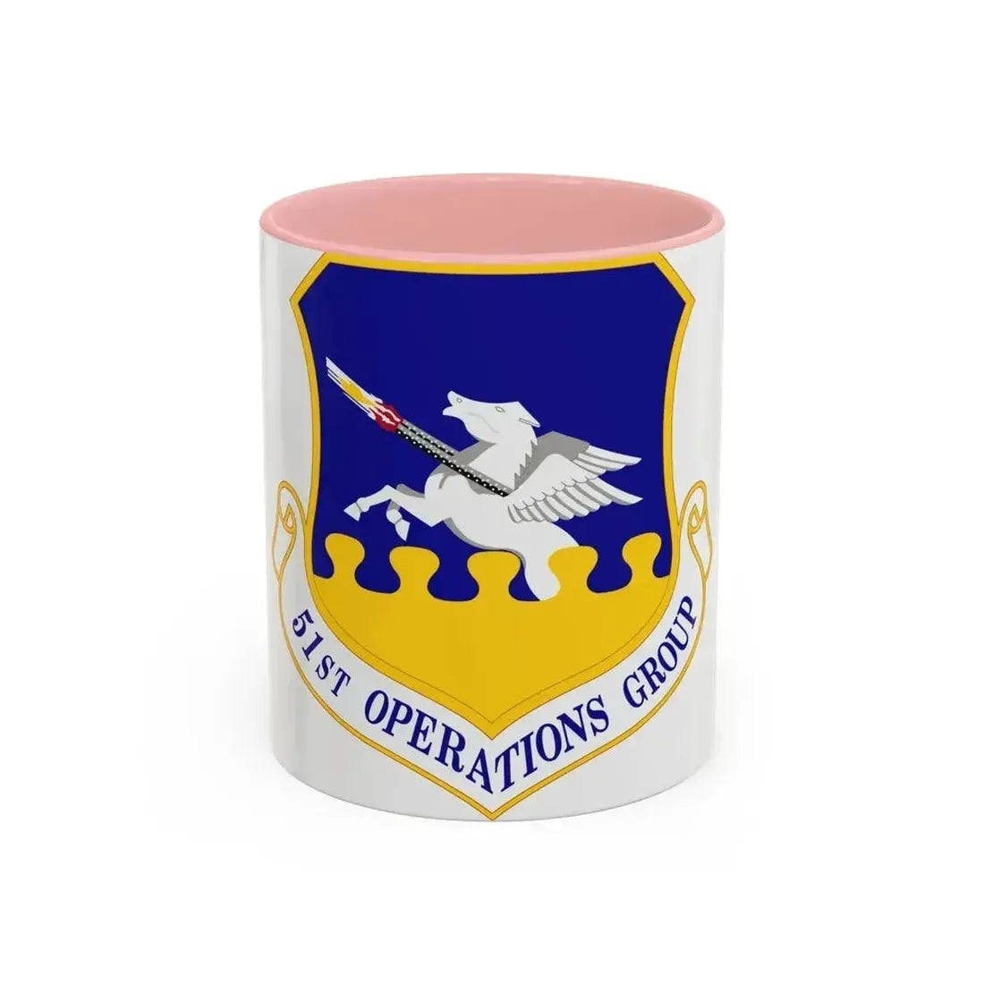 51st Operations Group (U.S. Air Force) Accent Coffee Mug 11oz Pink - Go Mug Yourself