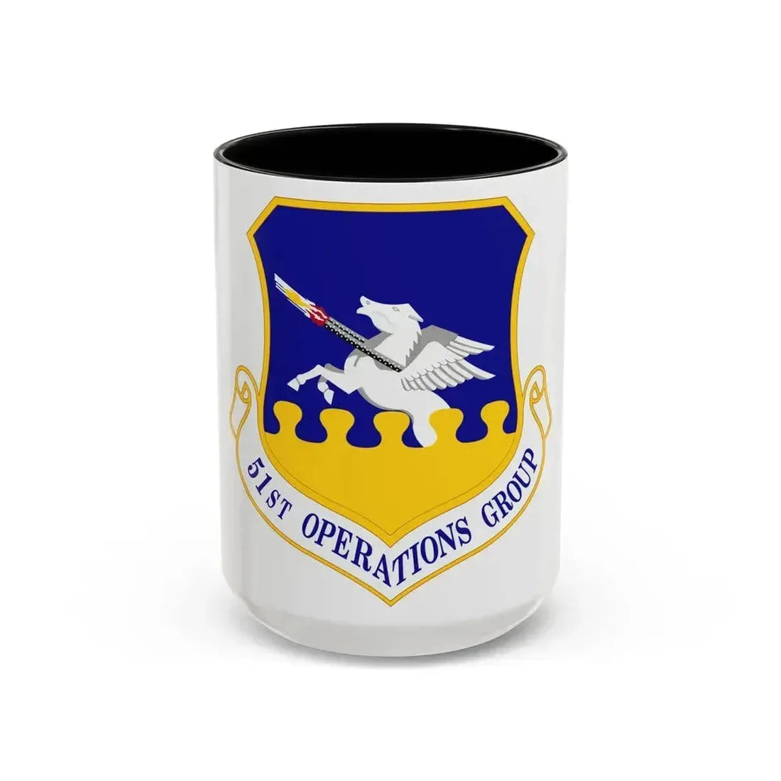 51st Operations Group (U.S. Air Force) Accent Coffee Mug 15oz Black - Go Mug Yourself