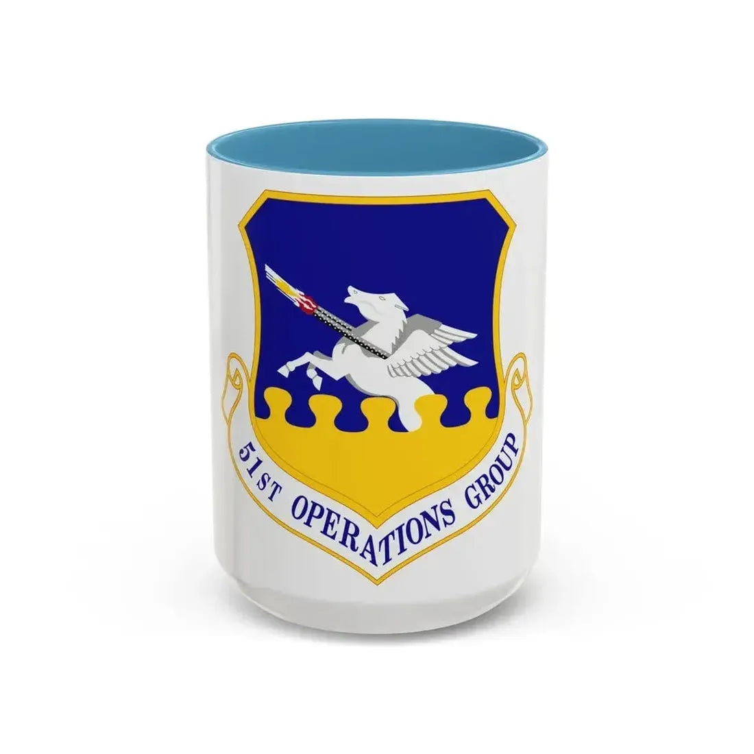 51st Operations Group (U.S. Air Force) Accent Coffee Mug 15oz Light Blue - Go Mug Yourself