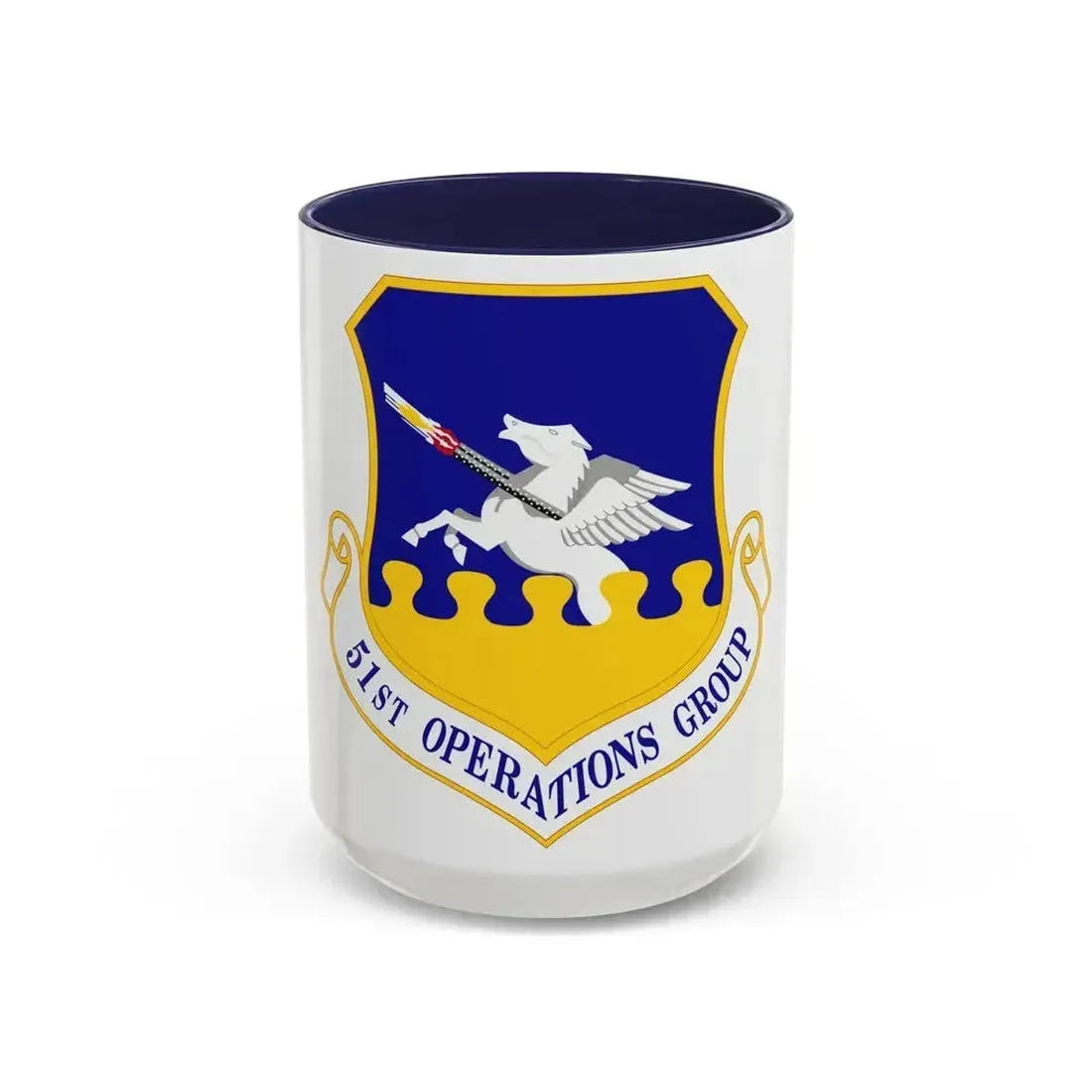 51st Operations Group (U.S. Air Force) Accent Coffee Mug 15oz Navy - Go Mug Yourself
