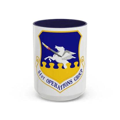 51st Operations Group (U.S. Air Force) Accent Coffee Mug 15oz Navy - Go Mug Yourself