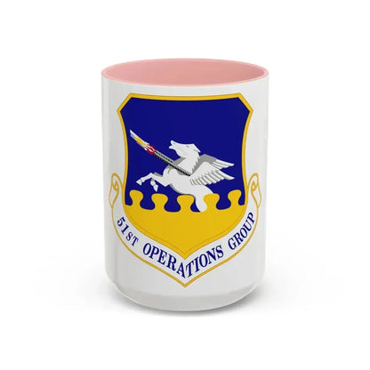 51st Operations Group (U.S. Air Force) Accent Coffee Mug 15oz Pink - Go Mug Yourself