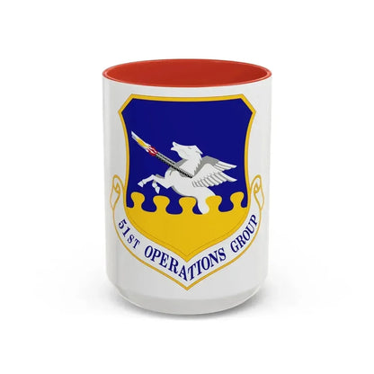 51st Operations Group (U.S. Air Force) Accent Coffee Mug 15oz Red - Go Mug Yourself