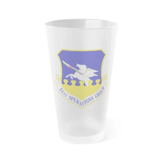51st Operations Group (U.S. Air Force) Frosted Pint Glass 16oz Default Title - Go Mug Yourself