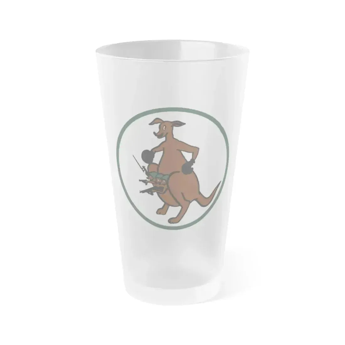 52 Airlift Squadron AMC (U.S. Air Force) Frosted Pint Glass 16oz 16oz Frosted - Go Mug Yourself