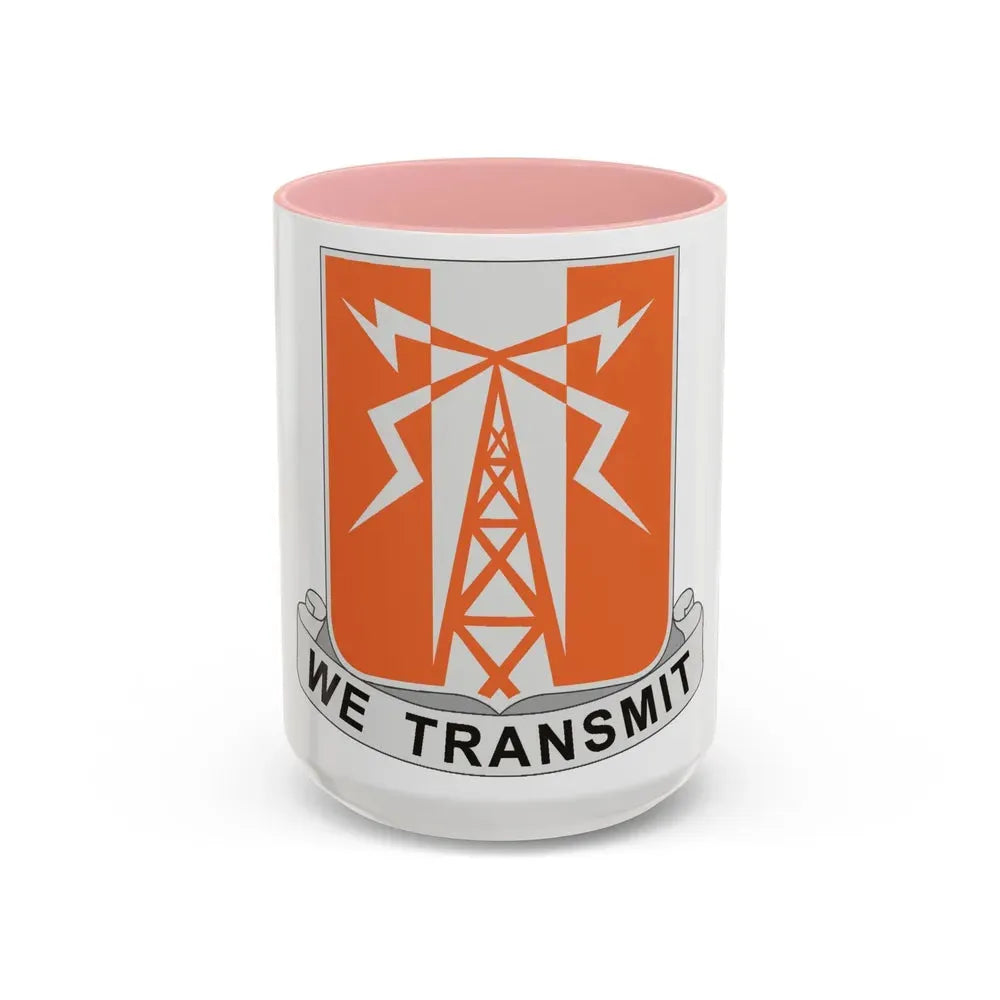 52 Signal Battalion (U.S. Army) Accent Coffee Mug 15oz Pink - Go Mug Yourself