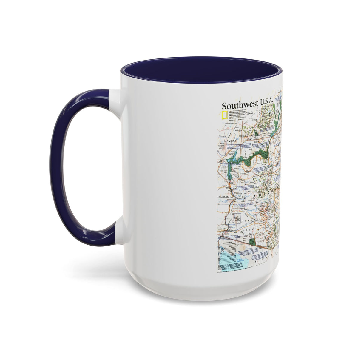 USA - Southwest (1992) (Map) Accent Coffee Mug