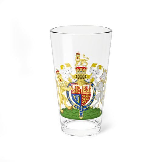 Coat of arms of William Duke of Cornwall (United Kingdom) (Coat of Arms) Pint Glass 16oz