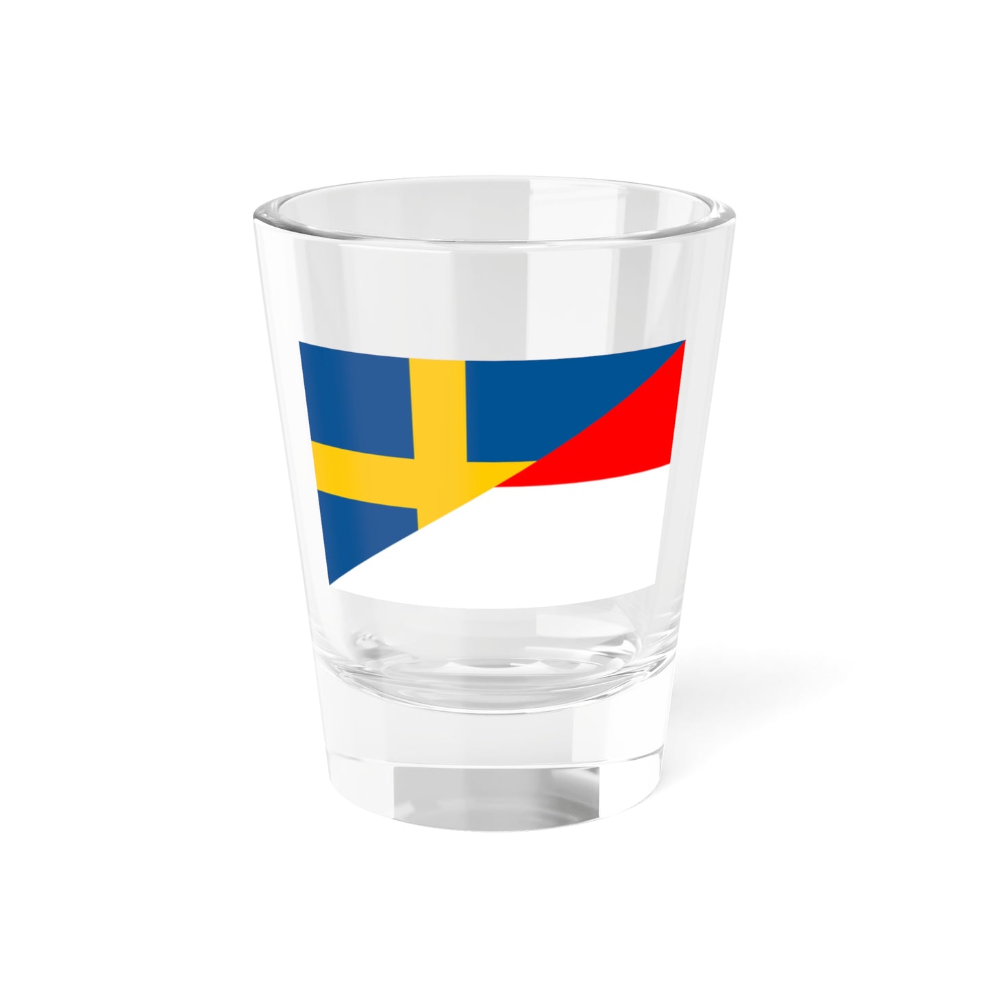 Flag of Indonesia and Sweden (Indonesia) Shot Glass 1.5oz