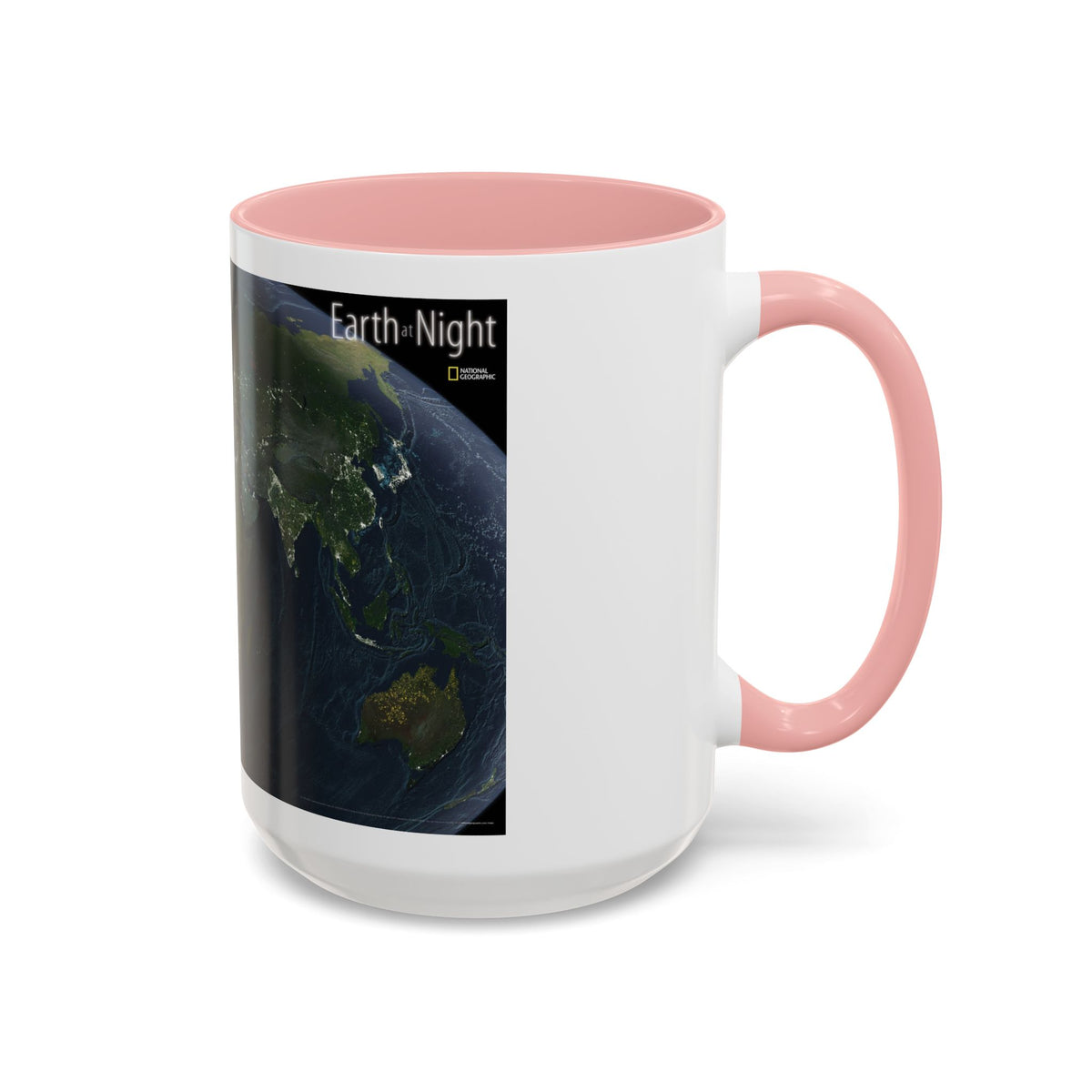 World Map - Earth at Night (2004) (Map) Accent Coffee Mug