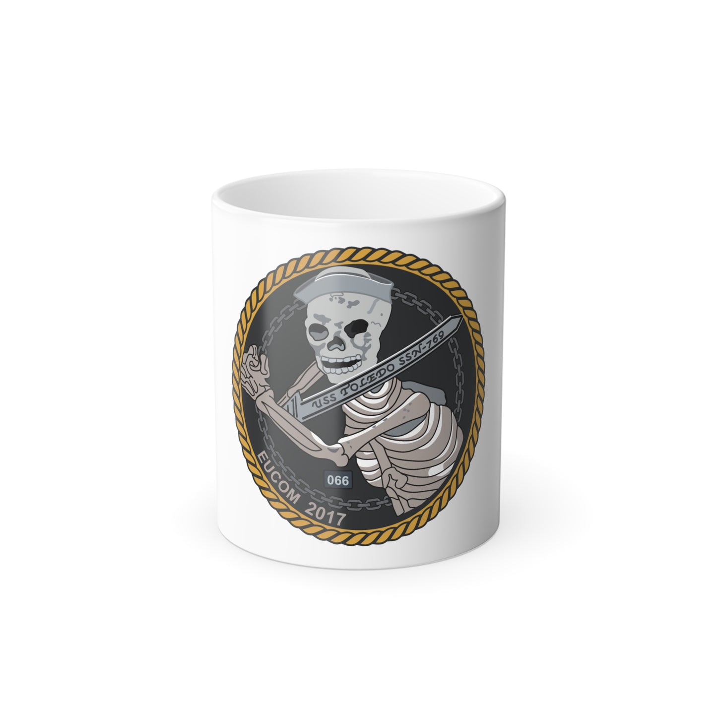 Sword of Freedom Skeleton SSN 769 (U.S. Navy) Color Changing Mug 11oz
