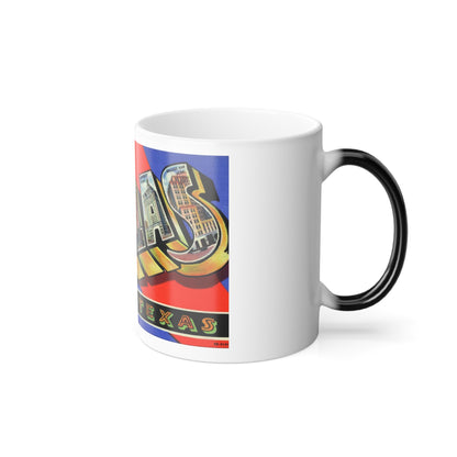 Greetings from Dallas Texas (Greeting Postcards) Color Changing Mug 11oz