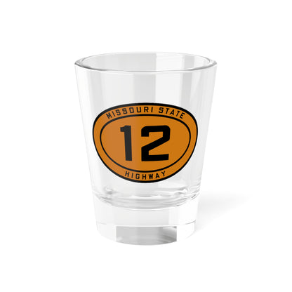MO-12 1920 (Missouri) (Road Sign) Shot Glass 1.5oz