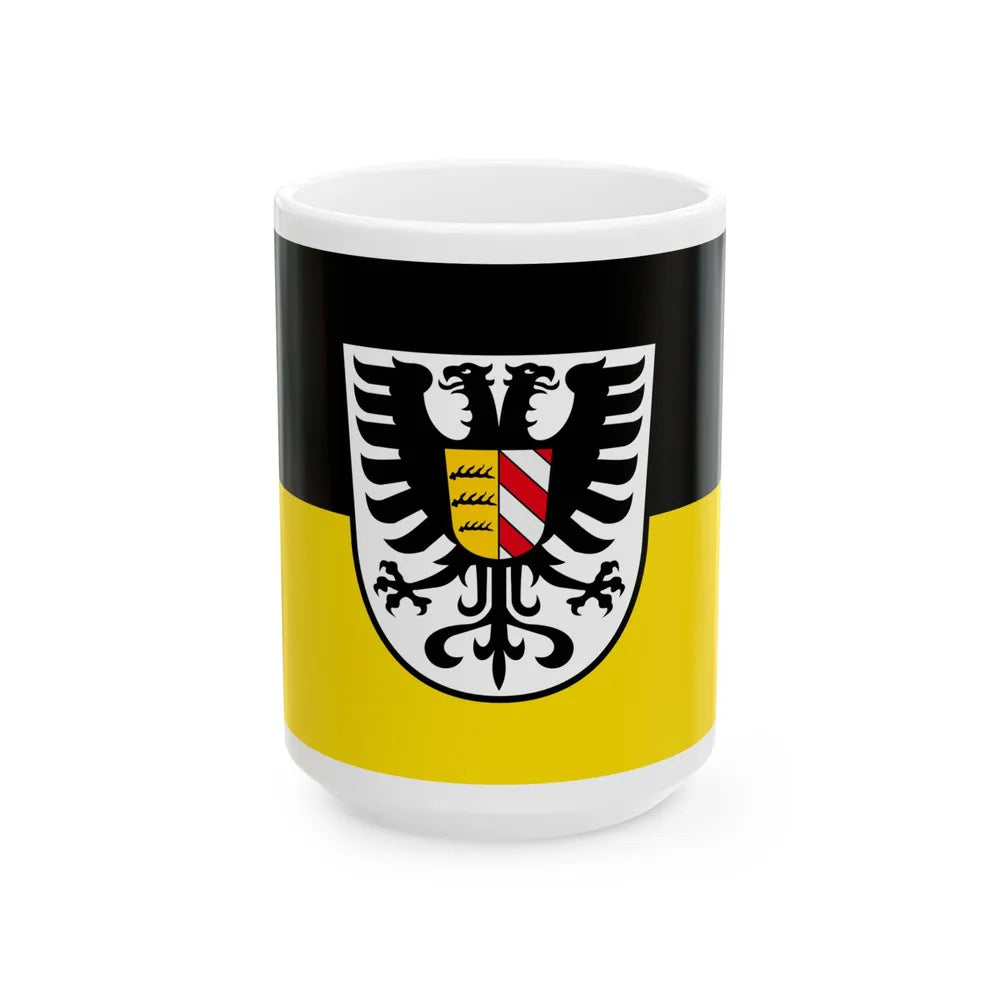 Flag of Alb Donau Kreis Germany - White Coffee Mug-15oz-Go Mug Yourself