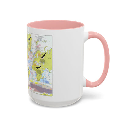 Great Whales, Migration and Range (1976) (Map) Accent Coffee Mug