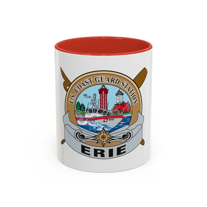 USCG Station Erie (U.S. Coast Guard) Accent Coffee Mug