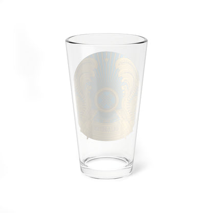 Emblem of Kazakhstan latin (Kazakhstan) (Coat of Arms) Pint Glass 16oz