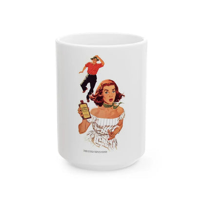 Dividing Claudie's Rich Aunt, Collier's, July 23, 1954 - White Coffee Mug-15oz-Go Mug Yourself