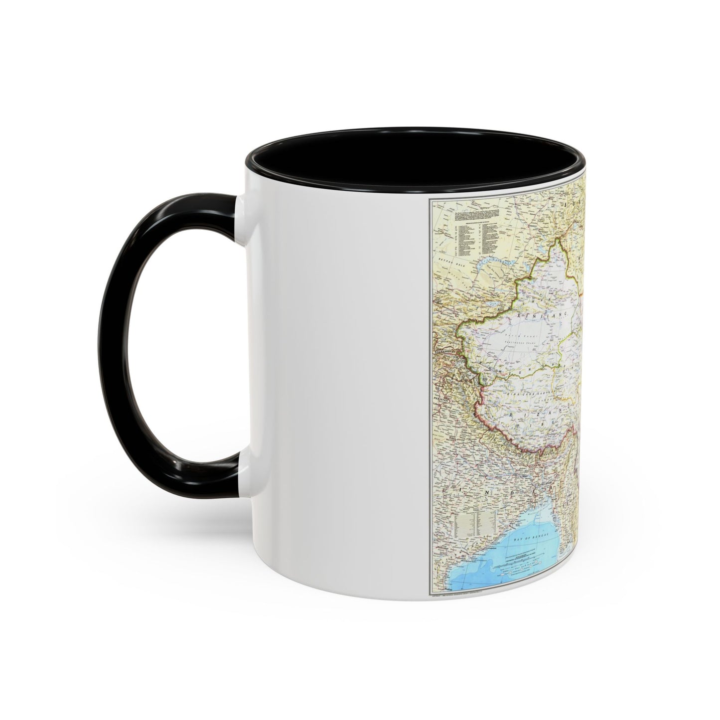 China - The People's Republic (1980) (Map) Accent Coffee Mug