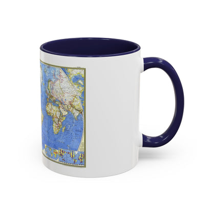 World Map (1965) (Map) Accent Coffee Mug