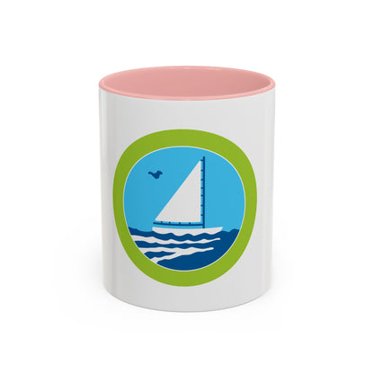 Small Boat Sailing (Boy Scout Merit Badge) Accent Coffee Mug