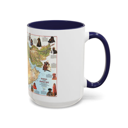 Middle East - The Peoples 1 (1972) (Map) Accent Coffee Mug