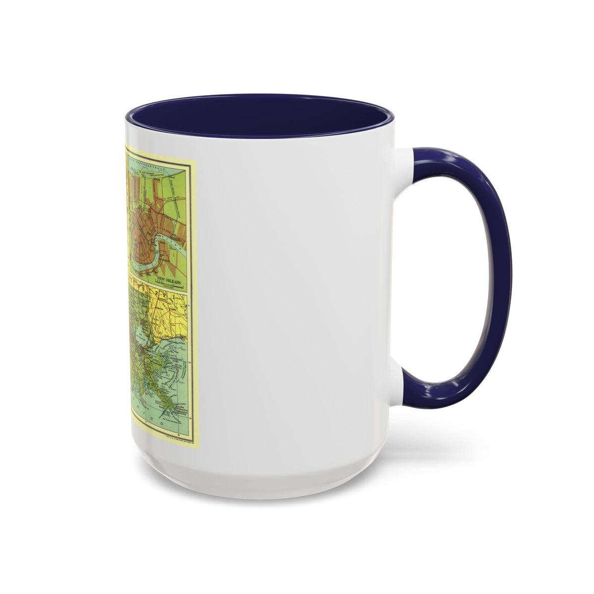 USA - Louisiana (1930) (Map) Accent Coffee Mug