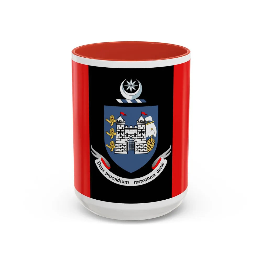 Flag of Drogheda Ireland - Accent Coffee Mug-15oz-Red-Go Mug Yourself