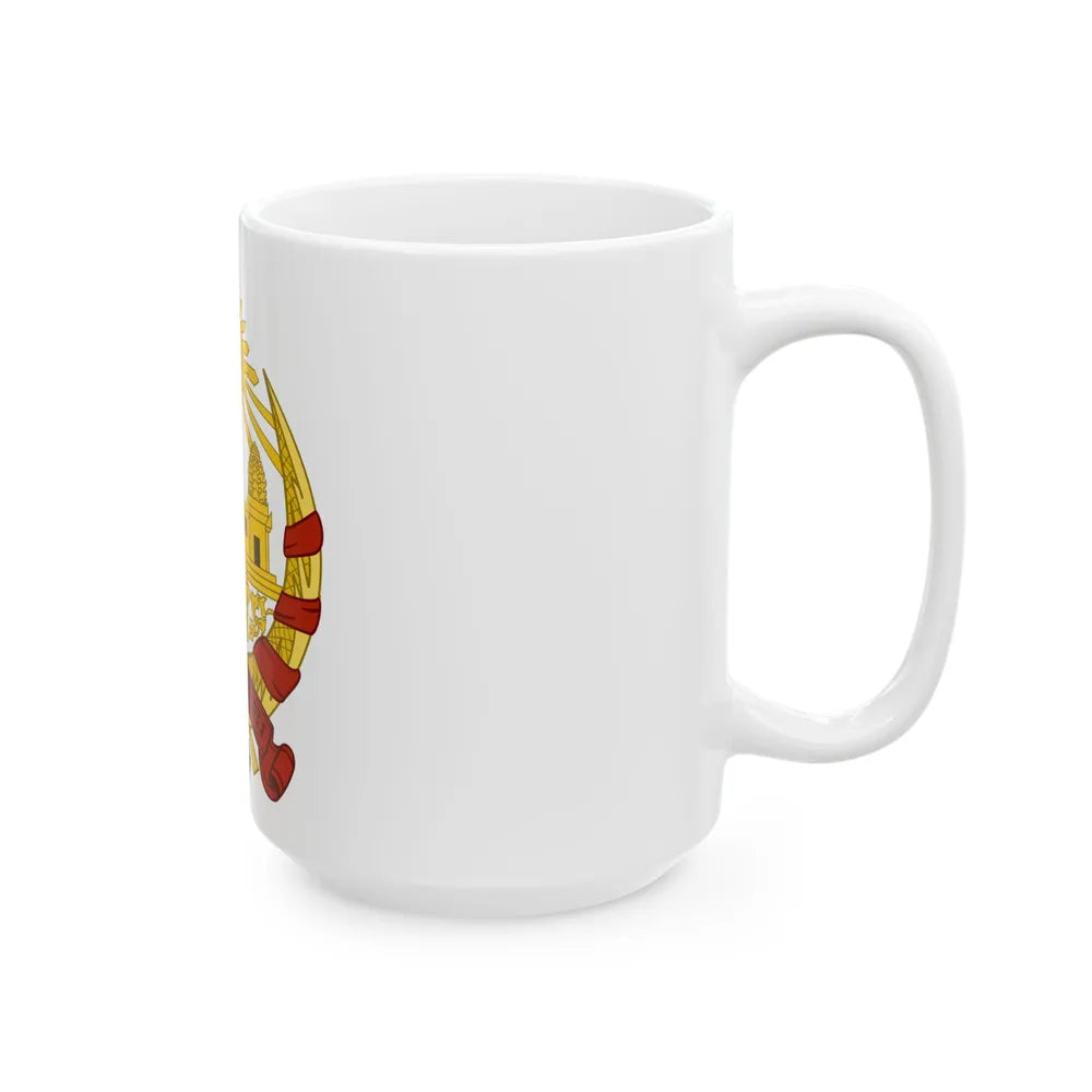 Coat of arms of the Khmer Republic - White Coffee Mug-Go Mug Yourself