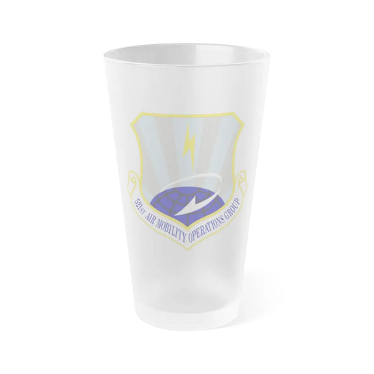 521st Air Mobility Operations Group (U.S. Air Force) Frosted Pint Glass 16oz-Go Mug Yourself