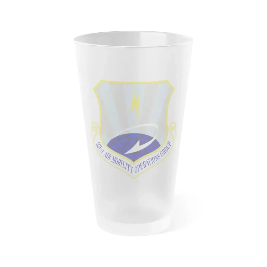 521st Air Mobility Operations Group (U.S. Air Force) Frosted Pint Glass 16oz Default Title - Go Mug Yourself