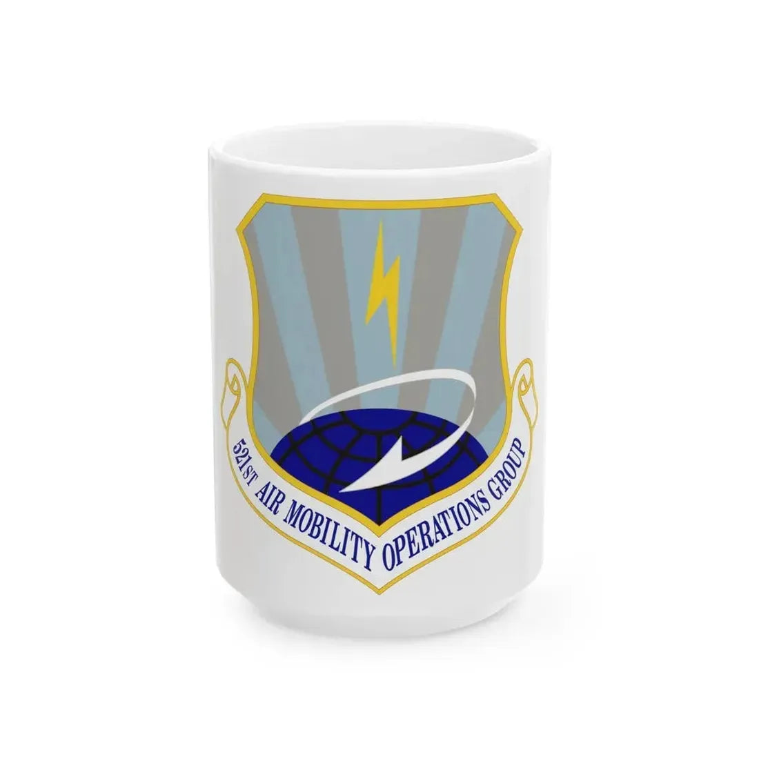 521st Air Mobility Operations Group (U.S. Air Force) White Coffee Mug 15oz - Go Mug Yourself