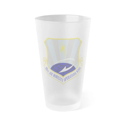 521st Air Mobility Operations Wing (U.S. Air Force) Frosted Pint Glass 16oz-Go Mug Yourself