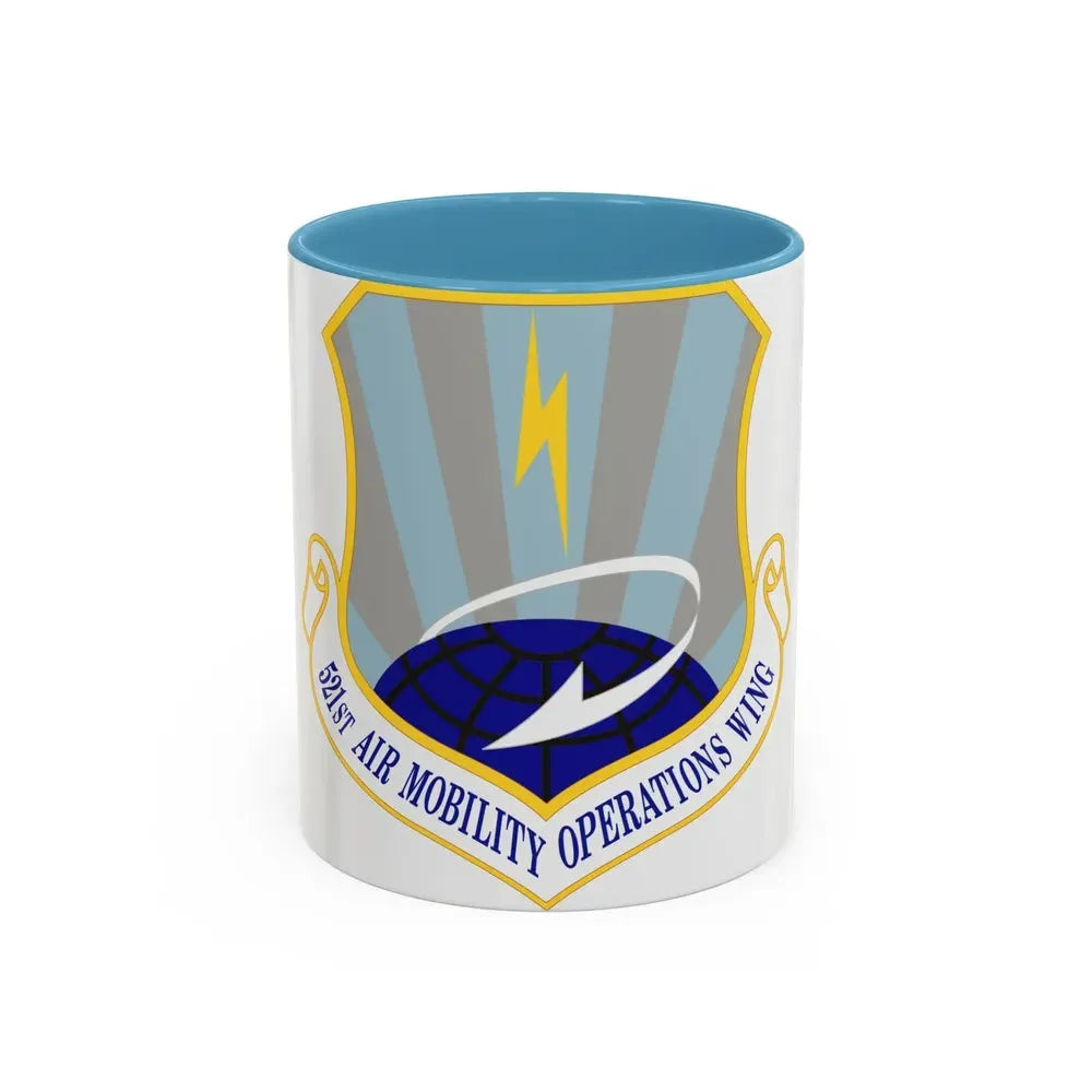 521st Air Mobility Operations Wing (U.S. Air Force) Accent Coffee Mug 11oz Light Blue - Go Mug Yourself