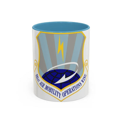 521st Air Mobility Operations Wing (U.S. Air Force) Accent Coffee Mug 11oz Light Blue - Go Mug Yourself