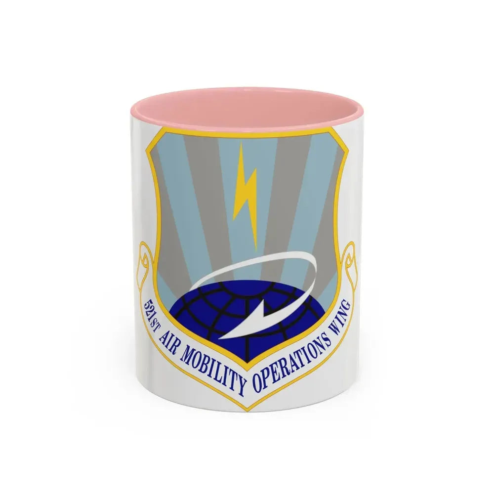 521st Air Mobility Operations Wing (U.S. Air Force) Accent Coffee Mug 11oz Pink - Go Mug Yourself