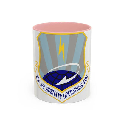 521st Air Mobility Operations Wing (U.S. Air Force) Accent Coffee Mug 11oz Pink - Go Mug Yourself