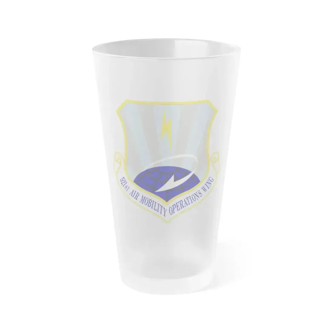521st Air Mobility Operations Wing (U.S. Air Force) Frosted Pint Glass 16oz Default Title - Go Mug Yourself